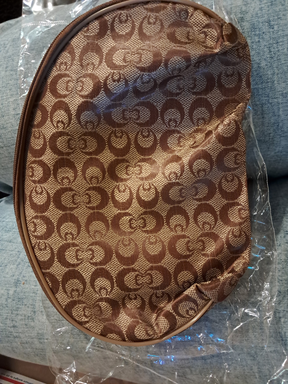 Brown Monogram Women Cosmetic Bag - All 3 Colors Brown, Black And Red